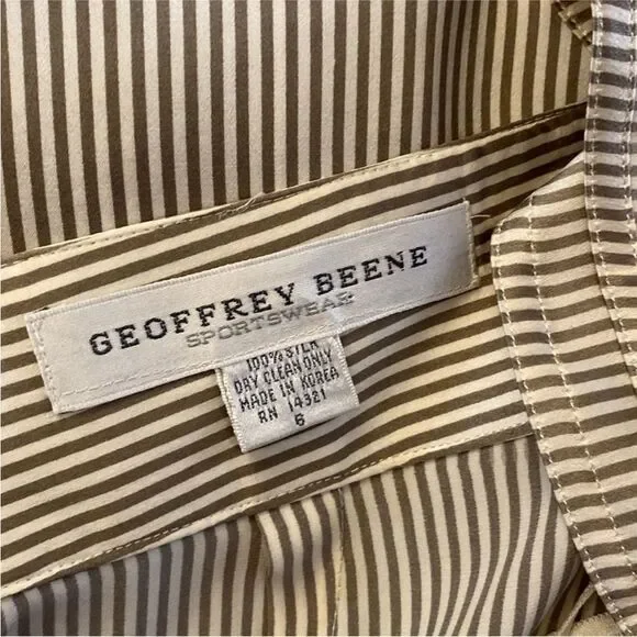 Geoffrey Beene Elegant Beige Women's  100% silk Pantsuit, US6 - Picture 12 of 12